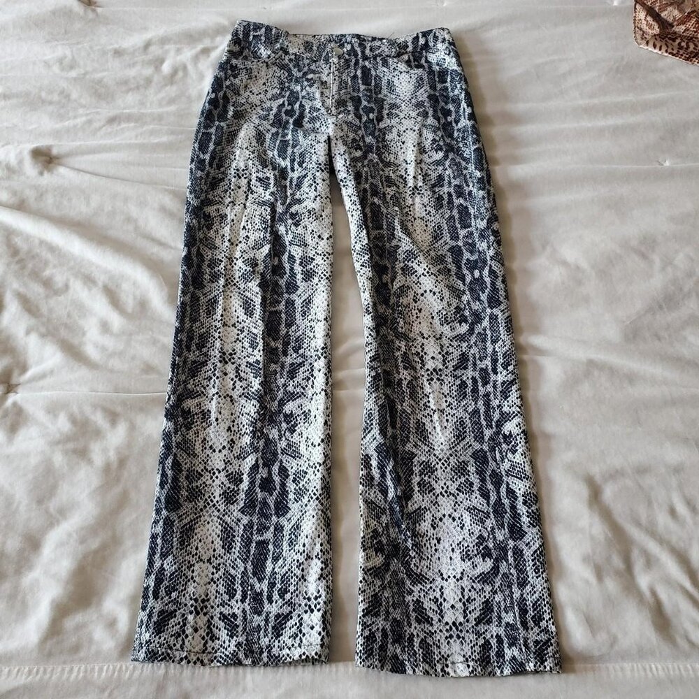 Harlow Size 6 Petite Snake Skin Print Straight Leg Pants